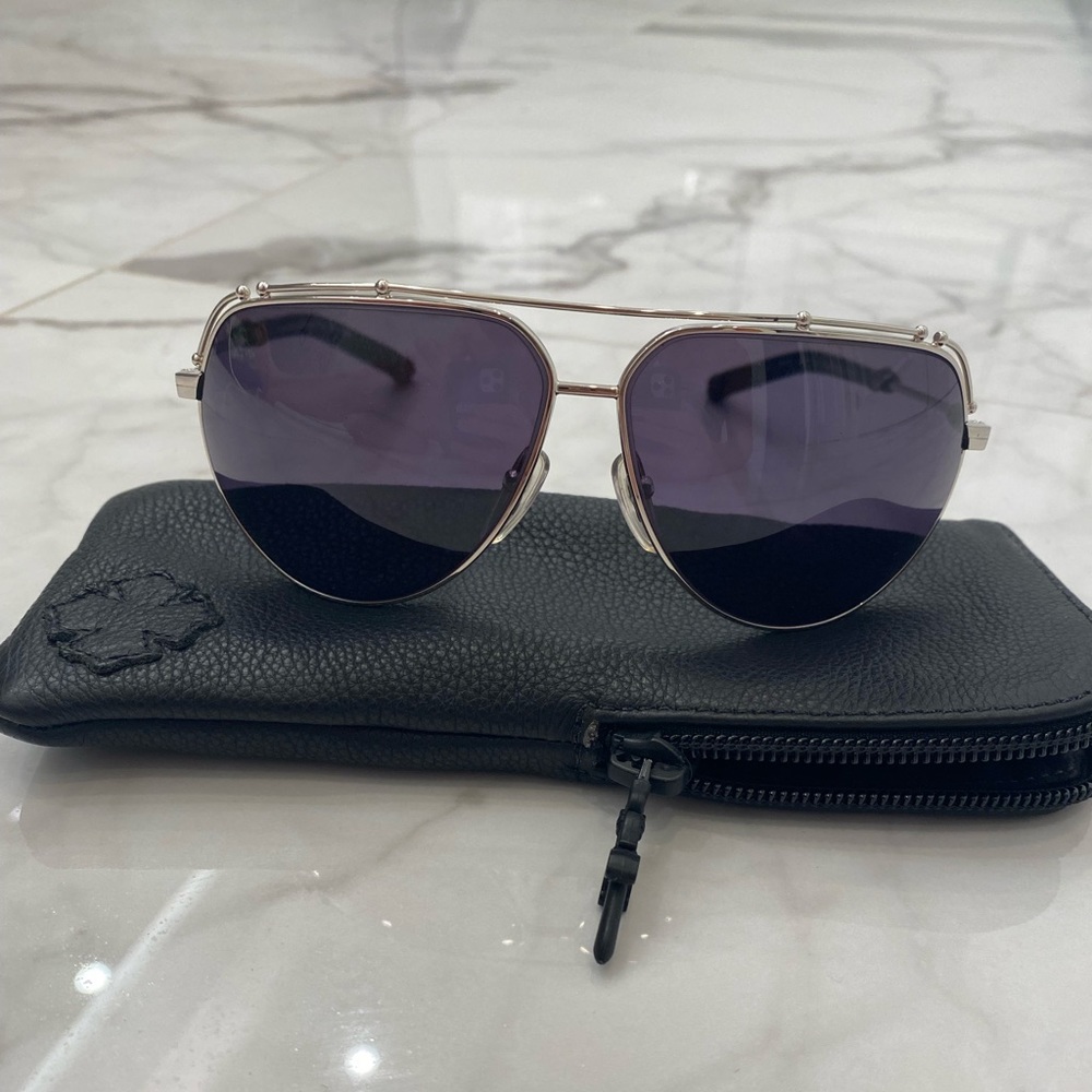 Chrome hearts sunglasses real silver accents
